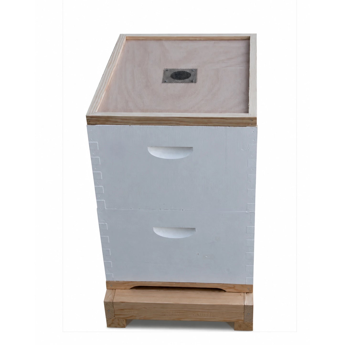 OZ ARMOUR Gabled Telescopic Beehive Assembled & Painted with Mesh Bottom & Board Beetle Trap - Beekeeping Gear