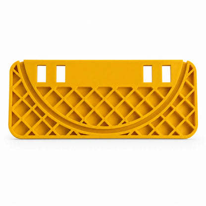 Yellow honey frame uncapping tray for beekeepers