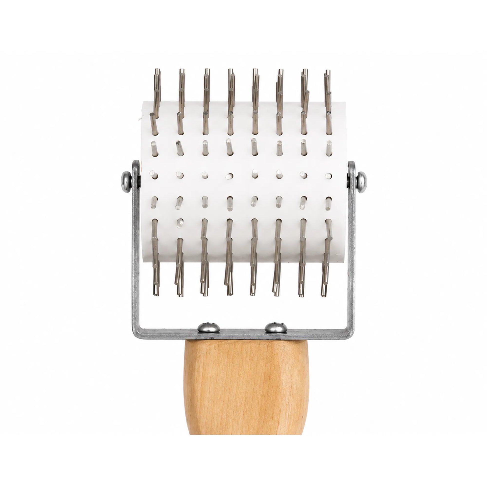 Stainless steel uncapping roller idler wheel with wooden handle