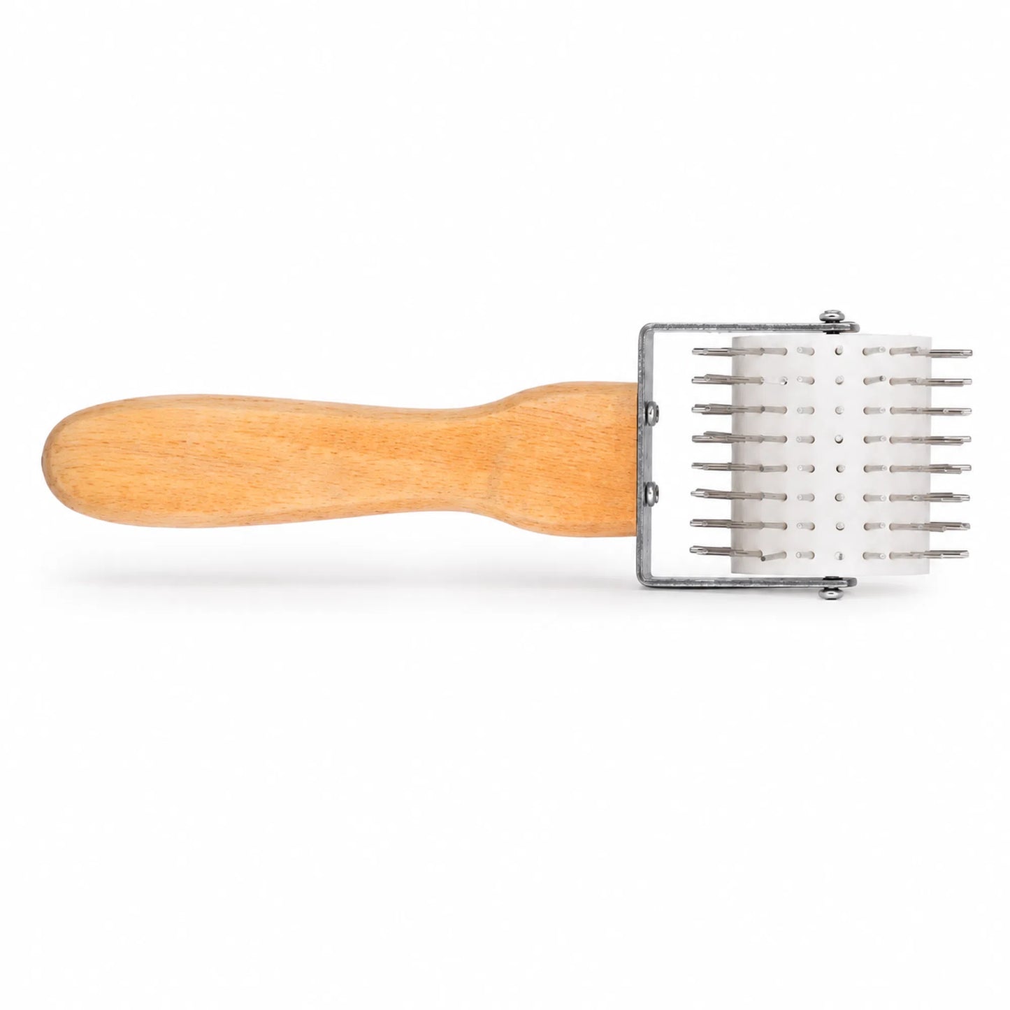 Premium uncapping roller tool with stainless steel needles
