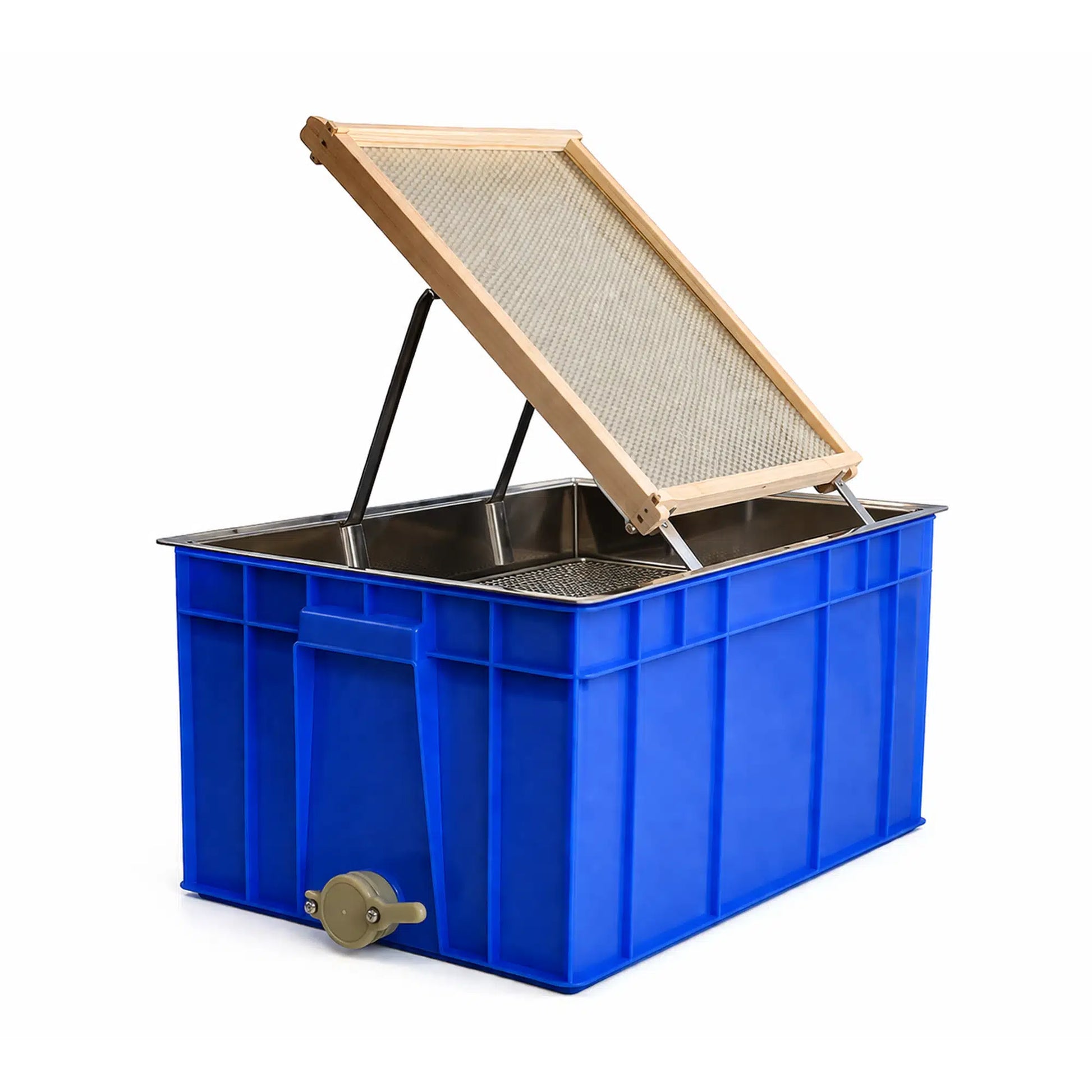 HONEY UNCAPPING STATION WITH PLASTIC TUB FOR BEES WAX FRAME