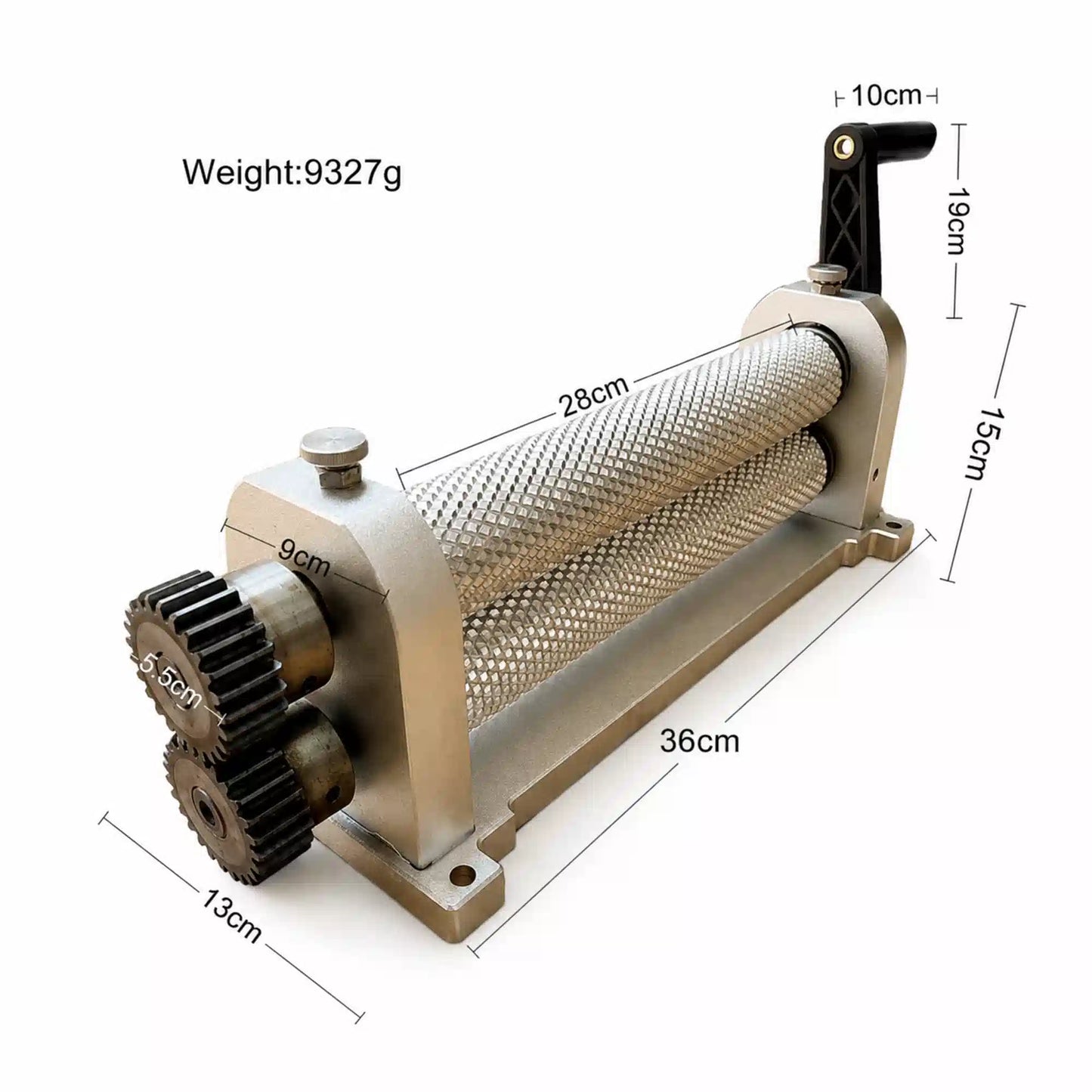 wax embossing roller machine dimensions