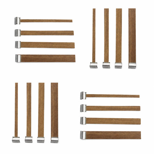 Wooden Candle Wick With Candle Making Sustainer Tab- Pack of 20