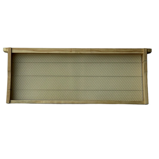 WSP assembled wax embedded beehive frame with wooden edges