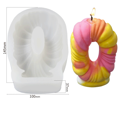 0 Number Digital Silicone Candle Mould - Height 145 mm