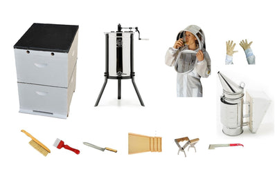 Beekeeping starter kit with 3 Frames European Manual Honey Extractor - Beekeeping Gear
