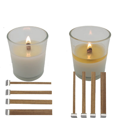 Wooden Candle Wick With Candle Making Sustainer Tab- Pack of 20