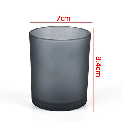 Frosted Transparent Candle Glass Jar
