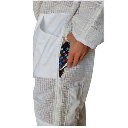 OZ ARMOUR 3 Layer Mesh Ventilated Beekeeping Suit With Fencing Veil,Beekeeping,beekeeping gear,oz armour