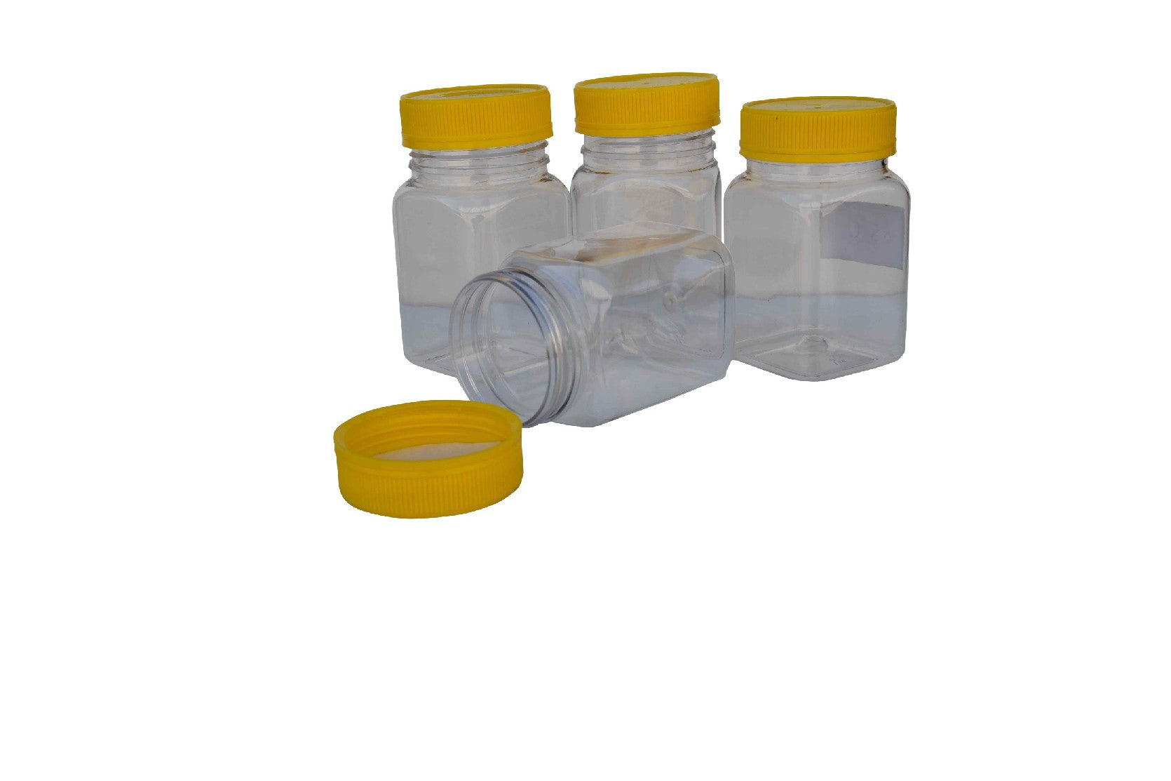 250 Grams/200 ml Square Plastic Honey Containers - Beekeeping Gear