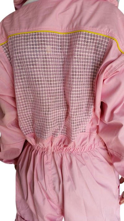 OZ ARMOUR Pink Poly Cotton Semi Ventilated  Beekeeping Suit With Fencing Veil,Beekeeping,beekeeping gear,oz armour