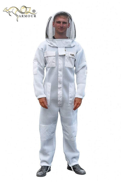 OZ ARMOUR Double Layer mesh Ventilated Beekeeping Suit With Fencing Veil
