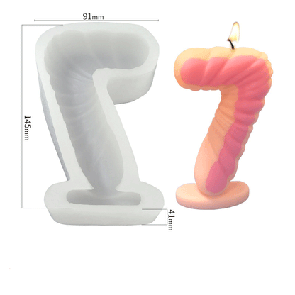 7 Number Digital Silicone Candle Mould