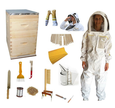 Flat Pack Beekeeping Starter Kit 2 New Zealand Pine Beehive Tools