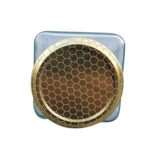 honey Containers with Honeycomb Pattern