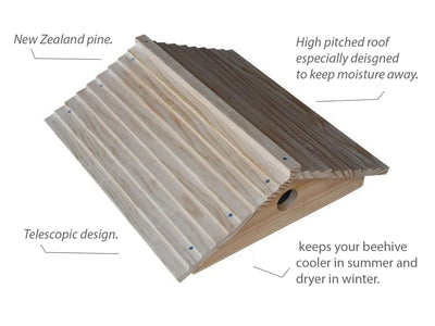 Gabled /Pigeon Roof/ Lid Telescopic With Ventilation - Beekeeping Gear