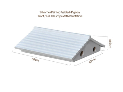 Painted Gabled - Pigeon Roof/Lid Telescopic With Ventilation - Beekeeping Gear