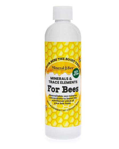Mineral & Trace Elements For Bees Australian Made, mineral trace elements for bees, bee nutrition supplement, Australian bee products, bee health support, hive feeding supplement, natural beekeeping, amino acids for bees, fatty acids supplement, bee mineral supplement, beekeeping essentials