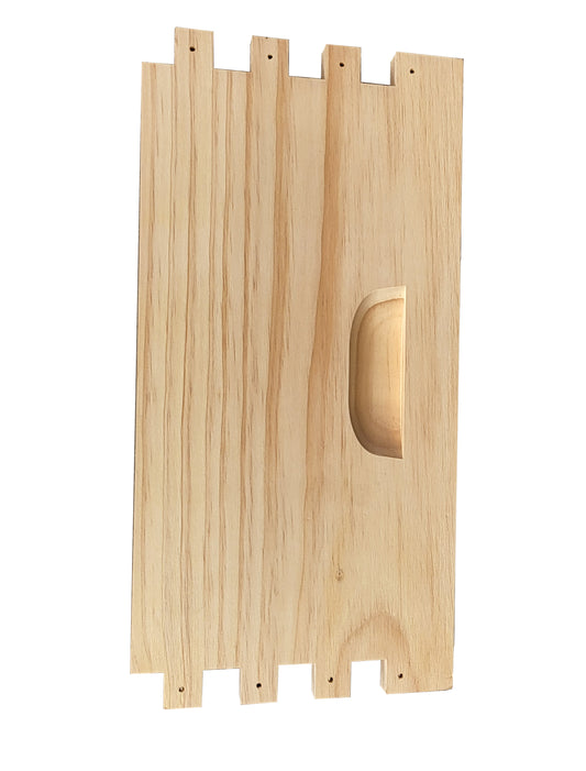 Pinewood beehive box side panel with finger joints