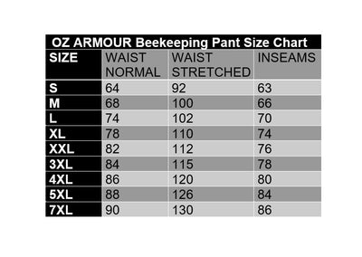 OZ ARMOUR 3 Layer Mesh Ventilated Beekeeping Trousers For Big & Short or Big & Tall