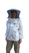 Mesh Ventilated Beekeeping Jacket With Round Hat Veil