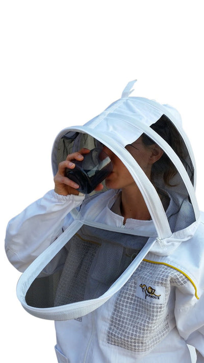 Poly Cotton Semi Ventilated Beekeeping Jacket With Fencing Veil