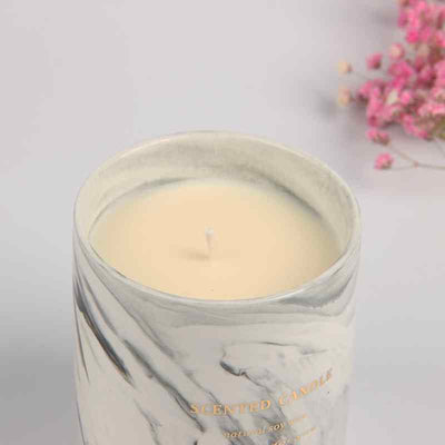 Gray Ceramic Candle