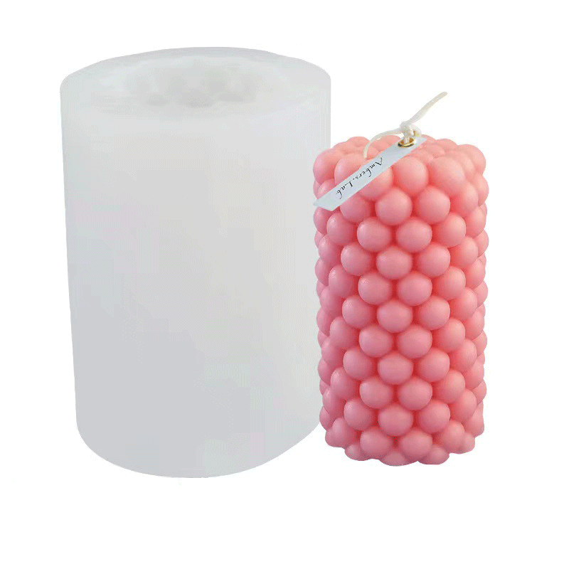 Bubble Shape Cylinder Silicone Candle Mould