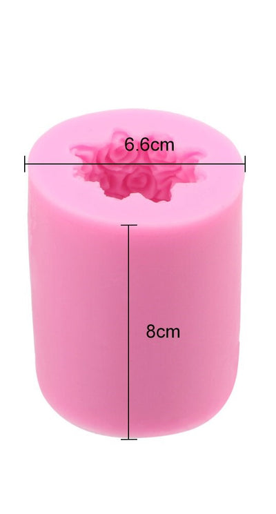 Silicone Candle/Bath Bomb Rose Petal - Height 8 cm