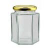 300ml Honeycomb Pattern Gold Lids glass jars