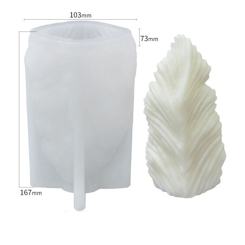 Leaf Shape Silicone Candle Mould - Height 167 mm