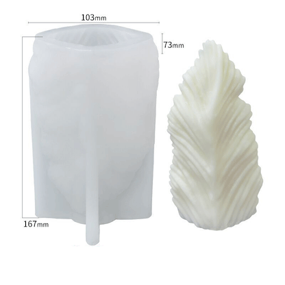 Leaf Shape Silicone Candle Mould - Height 167 mm