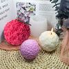 Small Rose Ball Silicone Candle Mould - Height 73 mm