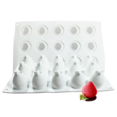 Strawberry Shape Tray Silicone Candle Mould - Height 45 mm