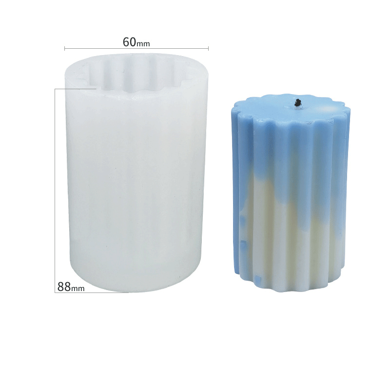 Pillar Shape Silicone Candle Mould - Height 88 mm