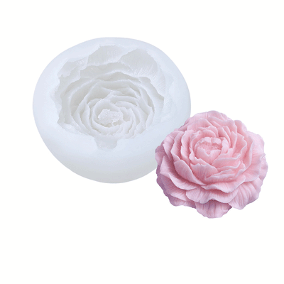 Peony Shape Silicone Candle Mould - Height 42 mm