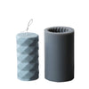 Diamond Shape Cylinder Silicone Candle Mould - Height 6 cm