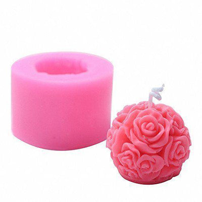 Silicone Candle/Bath Bomb Mould Rose ball Shape