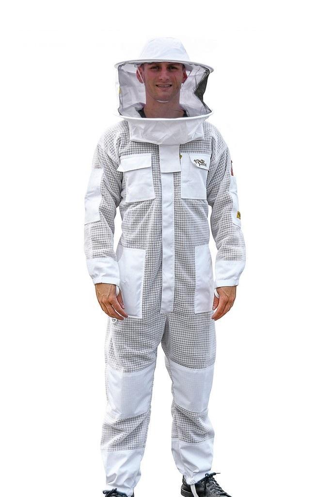 OZ ARMOUR 3 Layer Mesh Ventilated Beekeeping Suit With Round Brim Hat