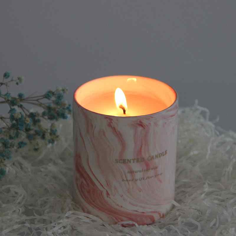 Pink Ceramic Candle