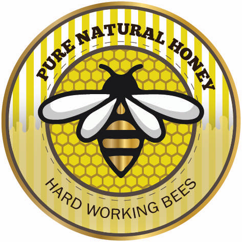 HONEY LABELS ROUND beekeeping 