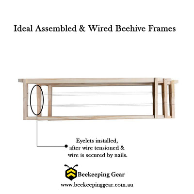 Ideal Assembled & Wired Beehive Frames NZ Pine - Save When Buying In Bulk - Beekeeping Gear