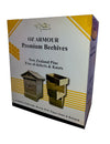 OZ ARMOUR Assembled & Painted Beehive with Ventilated Lid, 16/20 Frames - Beekeeping Gear
