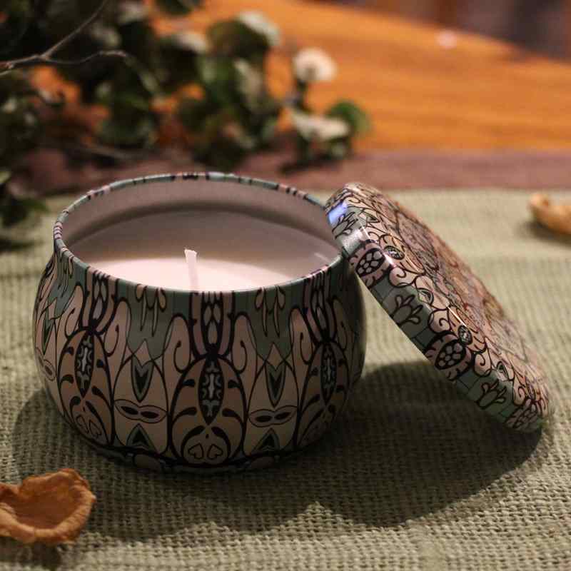 Lavender Scented Candle Pot