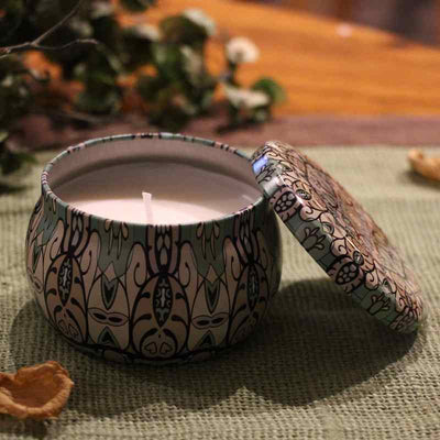 Lavender Scented Candle Pot